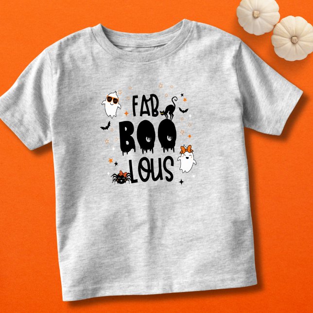 Camiseta Infantil Bonito Halloween Spooky Tee Best Gift Roupa Engraç (Faboolous tshirt for kids, Halloween ghost t-shirt for toddlers, fun tee for kids best halloween gif)