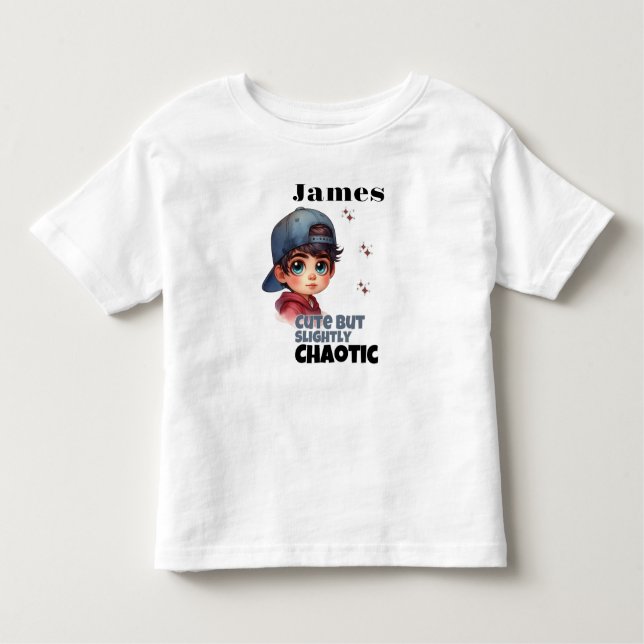 Camiseta Infantil Bonito, Mas Ligeiramente Chaótico (Frente)