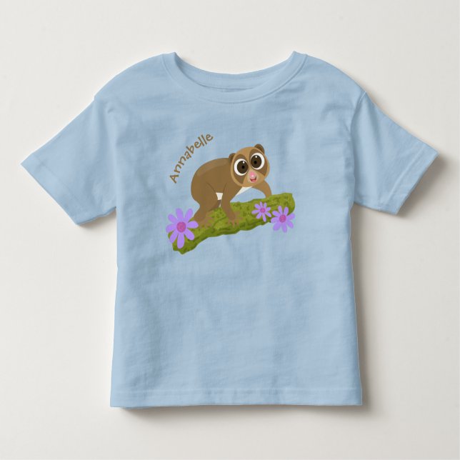 Camiseta Infantil Bons e felizes loris em desenhos animados (Frente)