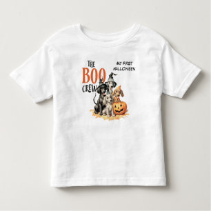 Camiseta Infantil Boo Crew Cute Dogs Kids Halloween