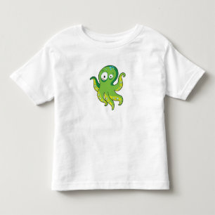 Camiseta Infantil Boo Octopus Green Kids Clothing & Décor