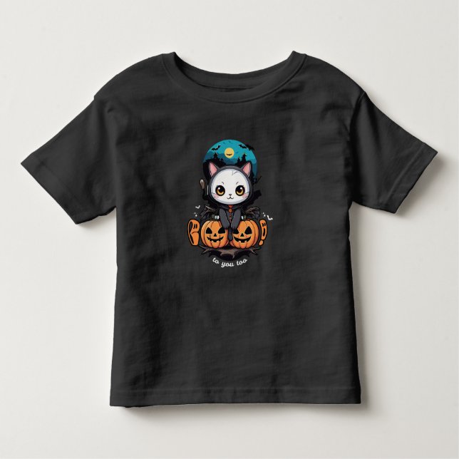 Camiseta Infantil Boo para você também | Gatos de Gato Bonito e Pump (Frente)