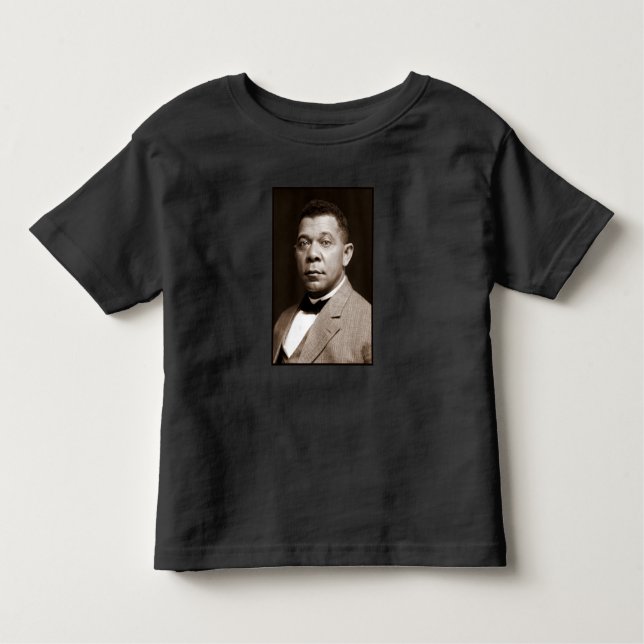 Camiseta Infantil Booker Washington: Educador Afro-Americano (Frente)