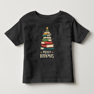Camiseta Infantil Bookmas felizes - Pilha Festiva de Livros