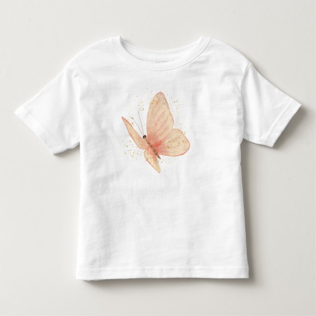 Camiseta Infantil "Borboleta Aquarela" Crianças T-Shirt (Frente)