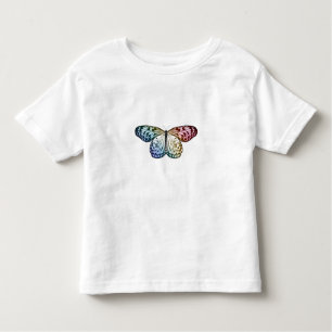 Camiseta Infantil Borboleta Arco-Íris