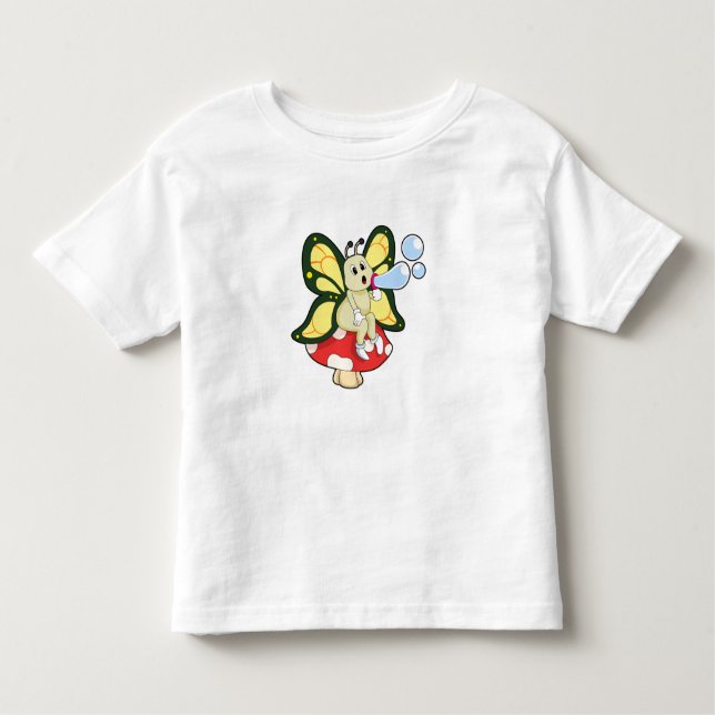 Camiseta Infantil Borboleta com bolhas de sabão (Frente)