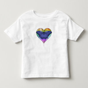 Camiseta Infantil Borboleta com Coração