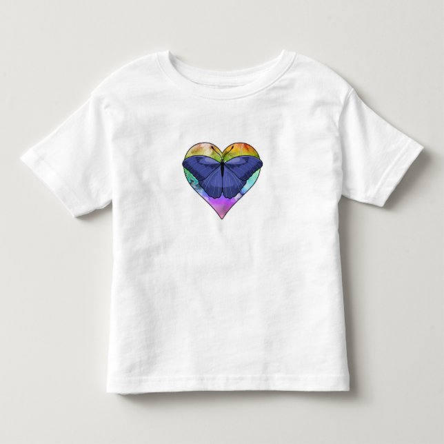 Camiseta Infantil Borboleta com Coração (Frente)