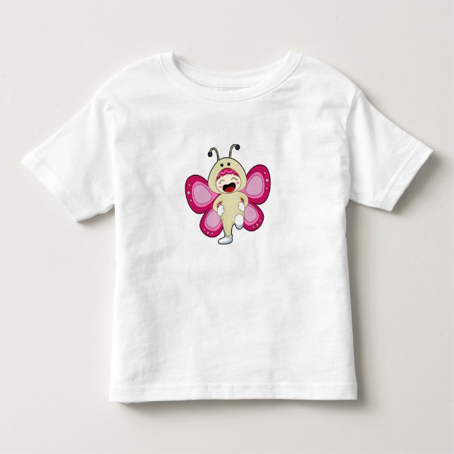 Camiseta Infantil Borboleta com roupa (Frente)