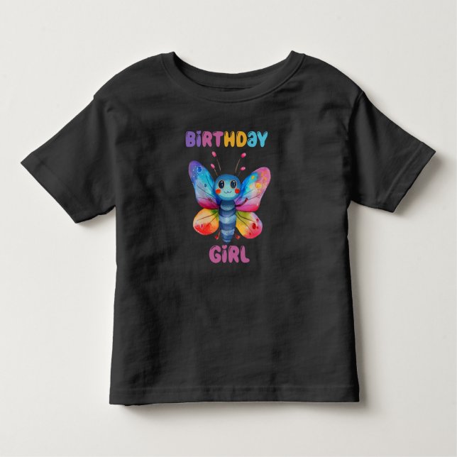 Camiseta Infantil Borboleta de aniversário (Frente)