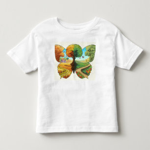 Camiseta Infantil borboleta de outono e primavera