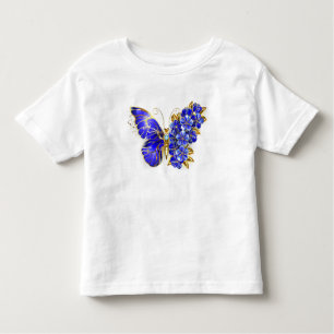 Camiseta Infantil Borboleta Flor Sapphire