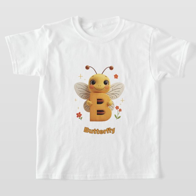 Camiseta Infantil Borboleta Fofa | B é para Borbol (Postura )