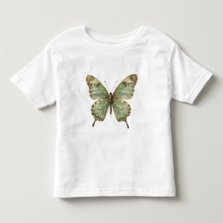 Camiseta Infantil Borboleta Ornamentada com Asas de Padrão de Folha