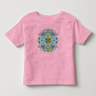 Camiseta Infantil Borboleta rosa Mandala Whimsical Drake
