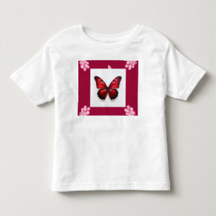 Camiseta Infantil Borboleta TinyTrend™ Toddler Fine Jersey T-Shirt