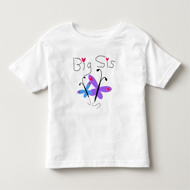 Camiseta Infantil Borboletas Big Sis (Frente)
