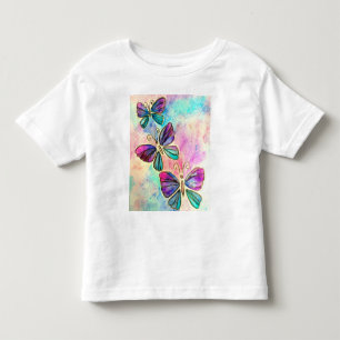 Camiseta Infantil Borboletas Coloridas Bonitas