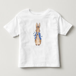 Camiseta Infantil Borboletas de colete azul de coelho clássico