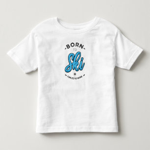 Camiseta Infantil Born to ski forced