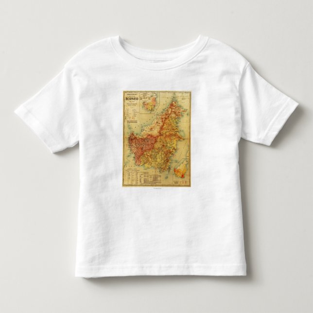 Camiseta Infantil BorneoPanoramic MapBorneo (Frente)