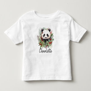 Camiseta Infantil Borracha de Panda Cuta Borrar Botânica de Natal Ru