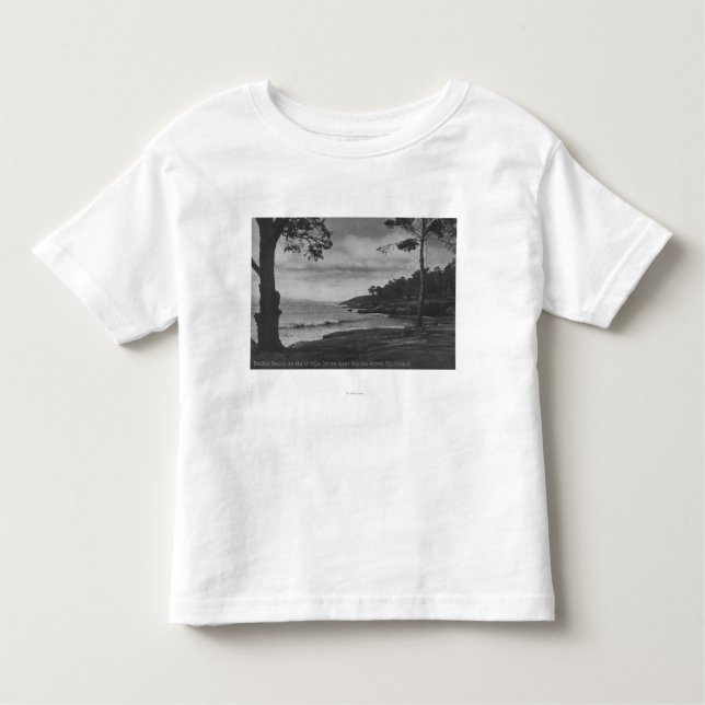 Camiseta Infantil Bosque pacífico, CA - Pebble Beach em 17 milhas (Frente)