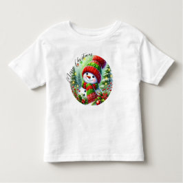 Camiseta Infantil Botânica de Aquarela de Natal Elegante