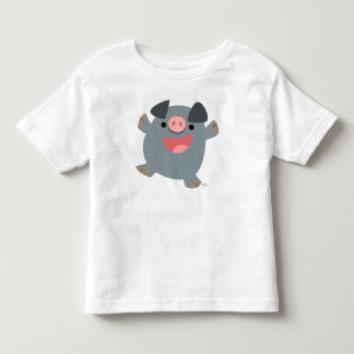 Camiseta Infantil Bouncy Cartoon Pig infantis T-shirt
