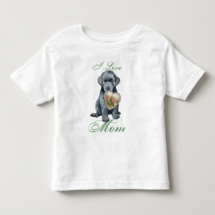 Camiseta Infantil Bouvier des Flandres Heart Mamãe Toddler T-shirt