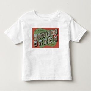 Camiseta Infantil Bowling Green, Ohio - grandes cenas da letra