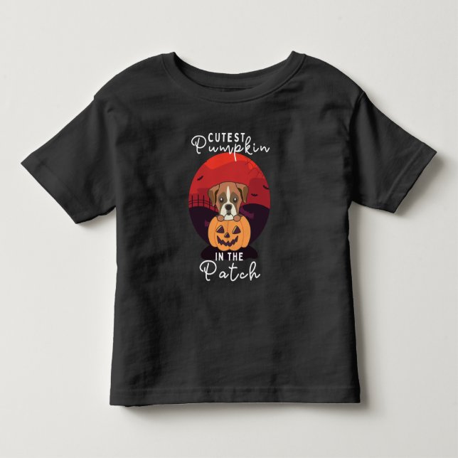 Camiseta Infantil Boxer In Pumpkin Dogs Pumpkin No Patch (Frente)