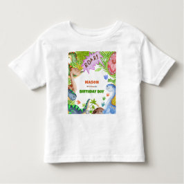 Camiseta Infantil Boy Dinosaur 4th Birthday Invitation