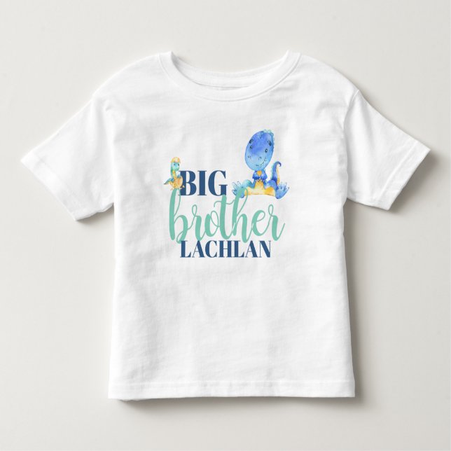 Camiseta Infantil Boy Dinosaur Big Brother (Frente)