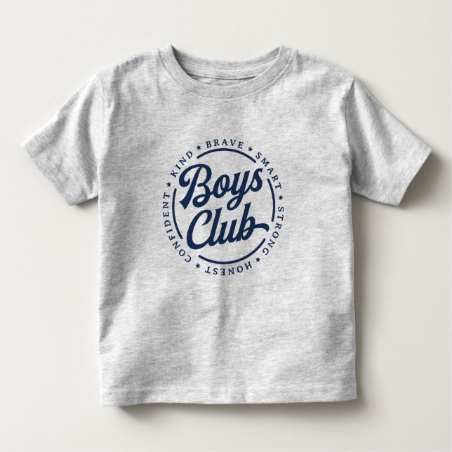 Camiseta Infantil Boys Club T-Shirt - Brave Smart Strong Honest (Frente)