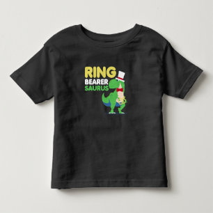 Camiseta Infantil Boys Ring Bearer Dinossaur Rex Festa de casamento