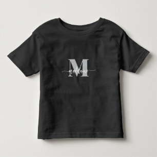 Camiseta Infantil Branco Elegante Monograma