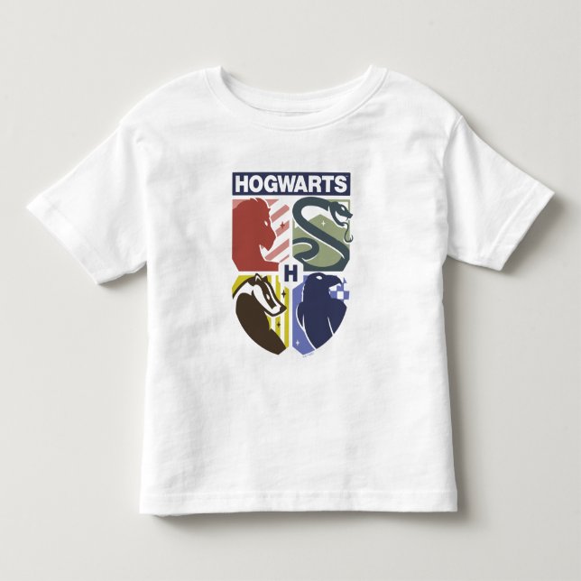 Camiseta Infantil Brasão Estampado Vintage HOGWARTS™ (Frente)