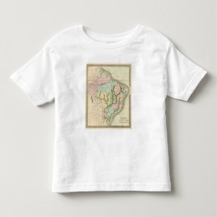 Camiseta Infantil Brasil com Guiana, e Paraguai