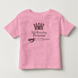 Camiseta Infantil Brave, espada, Auto-Salvando, princesa, feminista,