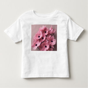 Camiseta Infantil Brida cor-de-água floral rosa-chic