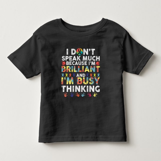 Camiseta Infantil Brilhante Criança Filha Filha Autismo Consciência (Frente)