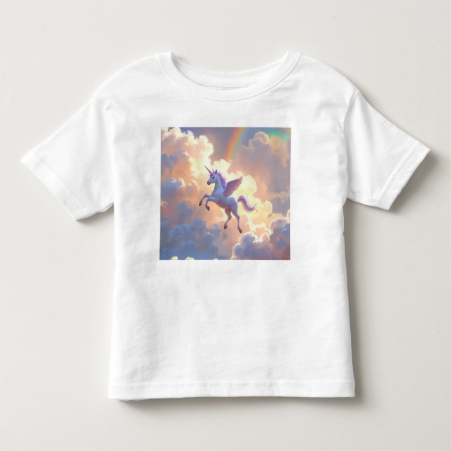 Camiseta Infantil Brilho de Unicórnio Sonhador – Design Mágico Infan (Frente)