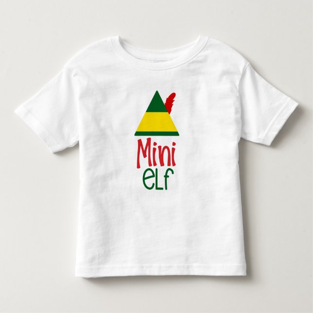 Camiseta Infantil Brincadeira da Família Feriado de Natal Mini Elf B (Frente)