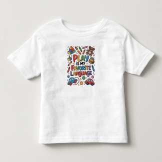 Camiseta Infantil Brincar É Meu Idioma Favorito