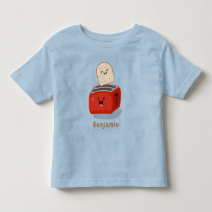 Camiseta Infantil Brinde de kawaii e desenho animado em torradeira v