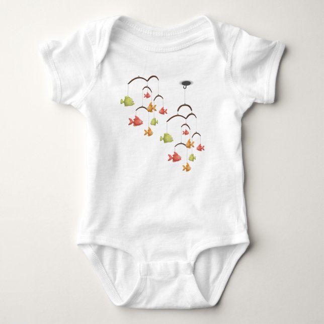 Camiseta Infantil Brinquedo de Gancho de Peixe Peq (Frente)