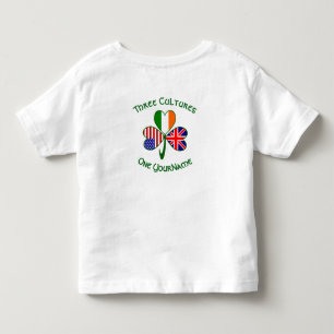 Camiseta Infantil British Irish American Shamrock Flag Personalizado