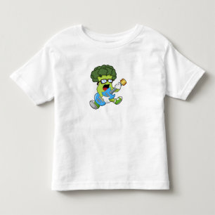 Camiseta Infantil Broccoli como músico com violão